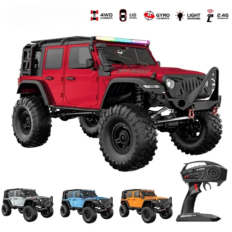 1/10 RC Car RTE HB R1011 4WD Full Scale Simulation Off-road Climbing Car LED Light Climbing Off-road Model Boy Toy