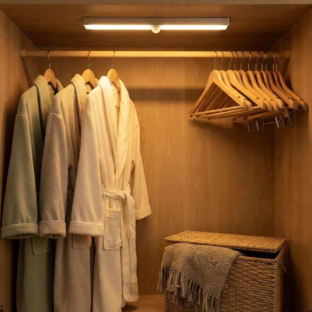 Under Cabinet Lighting Wireless Rechargeable, Motion Sensor Light Indoor Magnetic Closet Lights for Kitchen, Bedroom, Stair