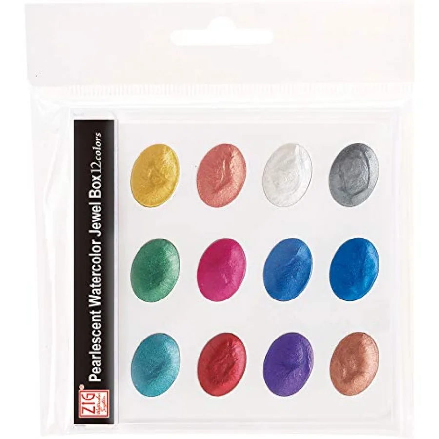 

Kuretake Watercolor 12 Colors Palette, Metallic