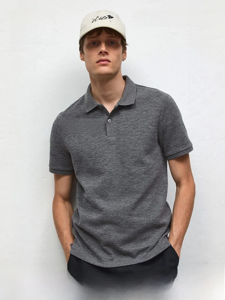 

Slim Fit Shirt H&M 2026 Summer New Style Polyester Cotton Blend Male Fashionable 1289848 Polyester 53% Cotton 47%