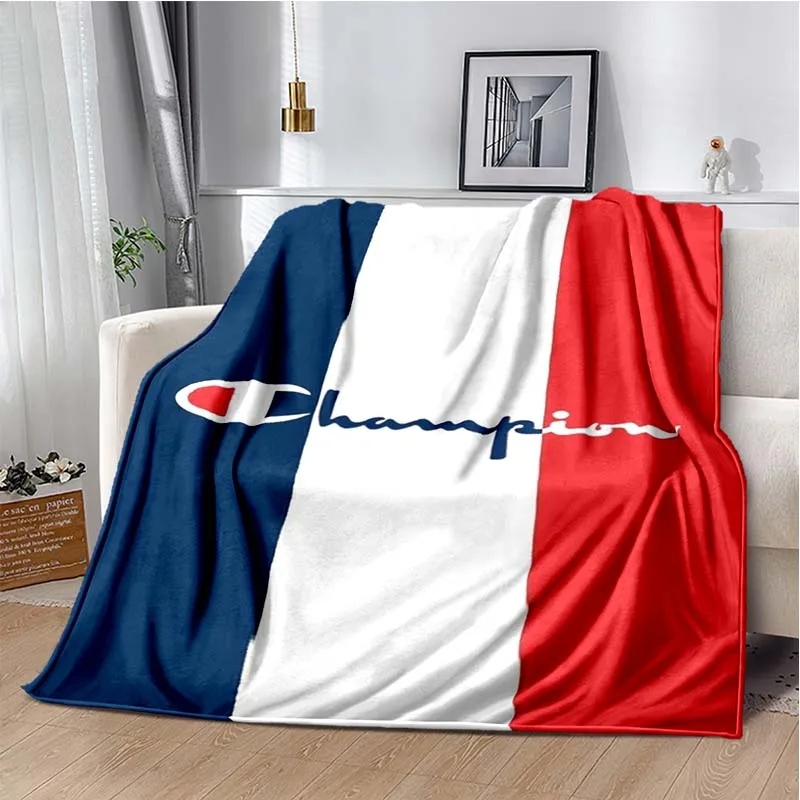 

Fashion C-Champion logo printed flannel blanket, bedroom bed decoration gift blanket, outdoor portable soft and warm blanket