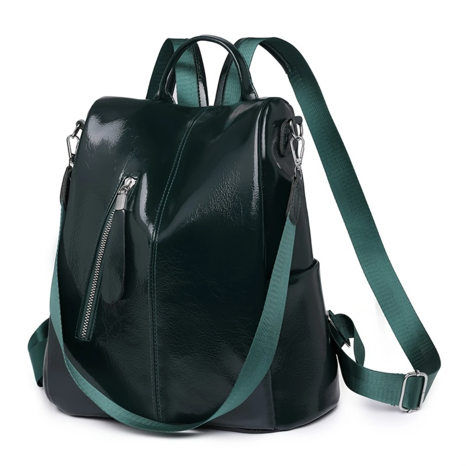 Solid Color Backpack for Women - Stylish Minimalist Rucksack for Daily Use