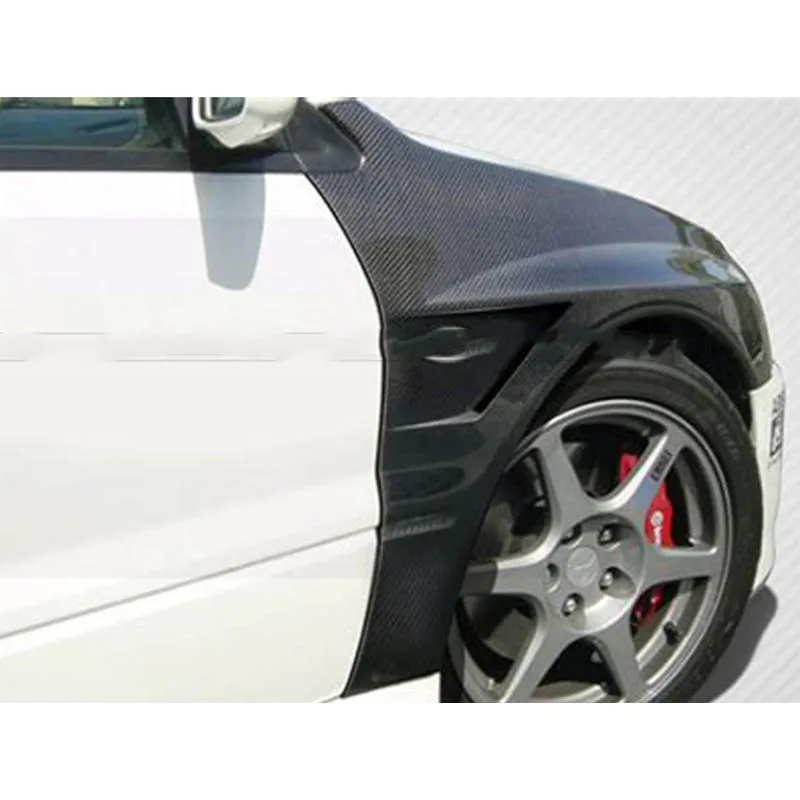 

Для Mitsubishi Evolution модифицированная EVO8 9, передняя песчаная доска с широким корпусом, VE, комплект переднего крыла с открытым отверстием из углеродного волокна