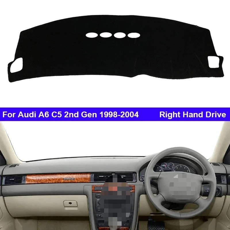 Car Inner Dashboard Cover For Audi A6 C5 2nd Gen 1998 - 2004 Auto Dash Mat Carpet Sun shade Dashmat
