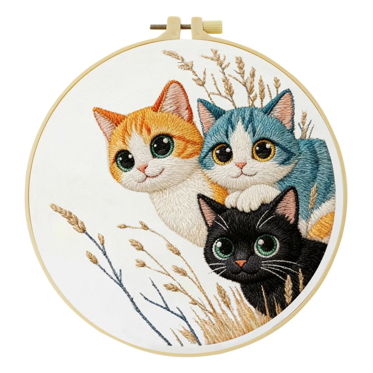 1 Stück DIY Tier-Stickerei-Werkzeugset für Anfänger, Heim-Nähhandarbeits-Set, Stickerei-Set, Geschenk, Muster, Handgemacht – Detail 9