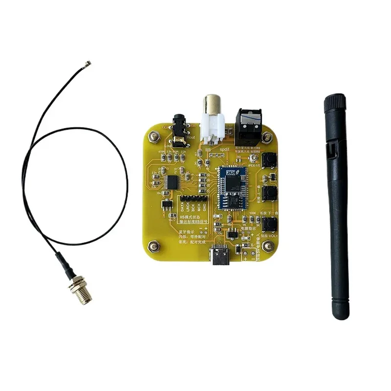 QCC3084/QCC5181 Bluetooth 5.4 Receiver With PCM5102A DAC Decoder Board Coaxial Fiber 3.5Mm Output APTX-HD/LDAC 24Bit 96K