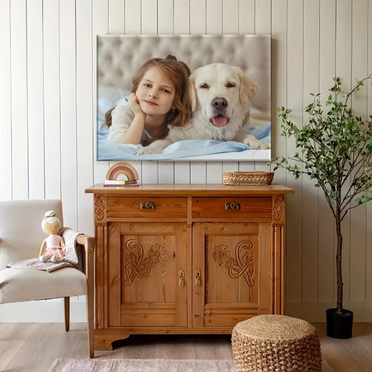 Custom Personalized Canvas Wall Art – Pet and Family Photo Prints, Perfect Gift for Mom, Men, and Women – Unframed, Suitable for view 4