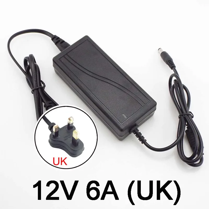 

60PCS 3pin UK Plug AC 220V to DC 24V 6A 24 volt Power Supply Transformer Charger Adapter 5.5x2.5mm for led strip driver