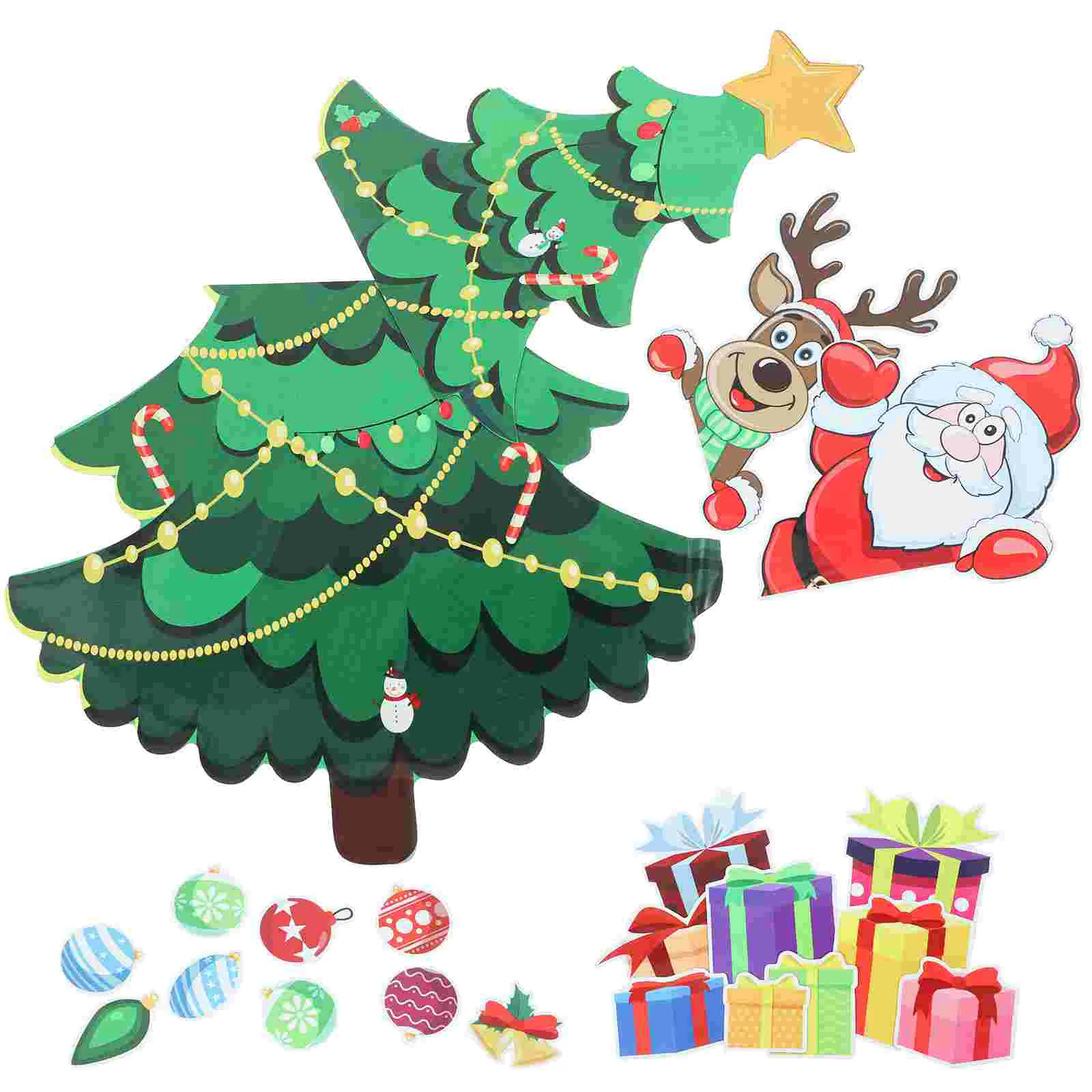 

Kids Bath Christmas Fridge Magnets Refrigerator Sticker Artificial Tree