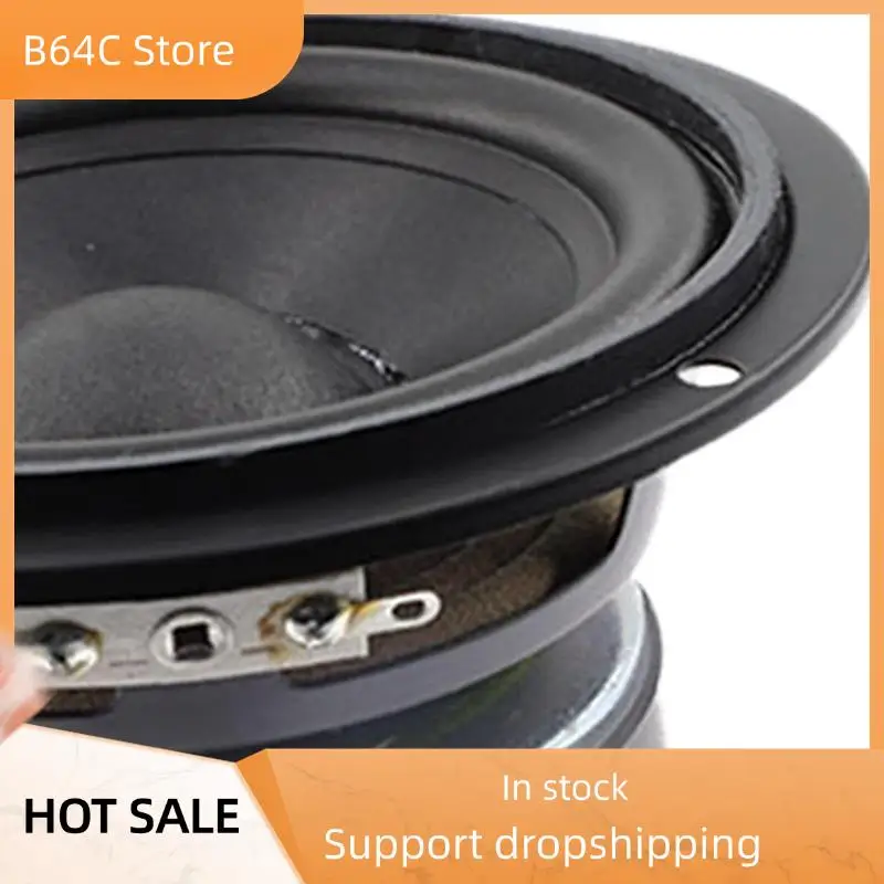 

B64C Универсальный 4,5-дюймовый круглый динамик, стереозвуковая система, 25 Вт, 6 Ом, аудиоаксессуары премиум-класса, аудио среднечастотный динамик