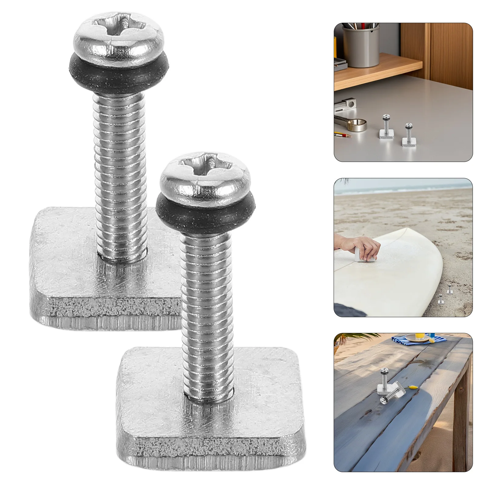 

6Pcs Surfboard Fin Fixing Screws Stainless Steel Saltwater Resistant for Sup Fin Attachment Paddle Board