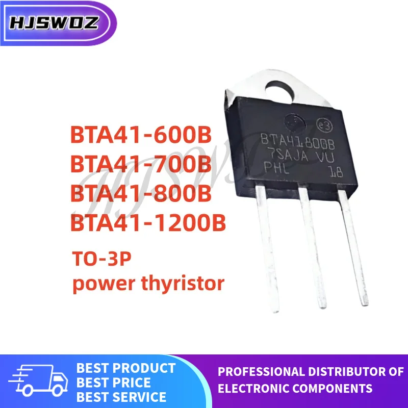 5Piece BTA41 BTA41-600B BTA41-800B BTA41-700B BTA41-1200B TO-3P 40A Bidirectional thyristor Best quality