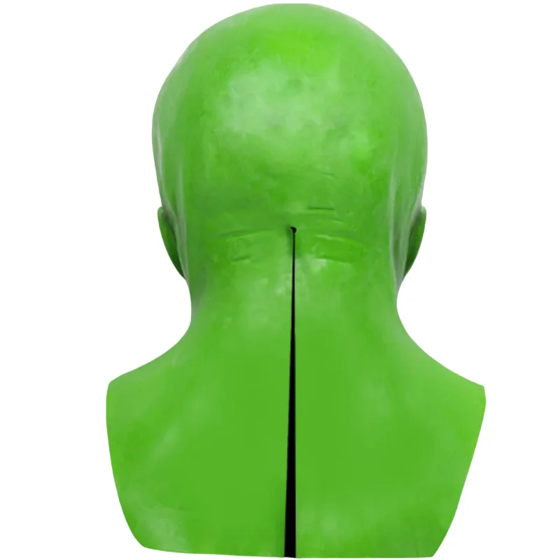 UFO Green Alien Masks Horror Alien Dress up Halloween Costume Party  Latex Headdress Funny Horror Costume Party  Props for adult