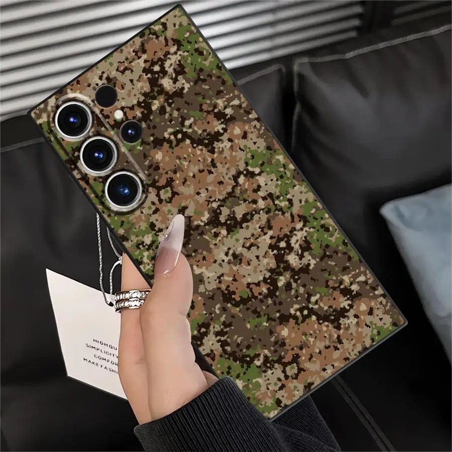 Camouflage Pattern Case for Samsung Galaxy S23 FE S21 S9 S24+ S22 S20 S25 Ultra S25+ S24 Plus Soft Back Phone Cover