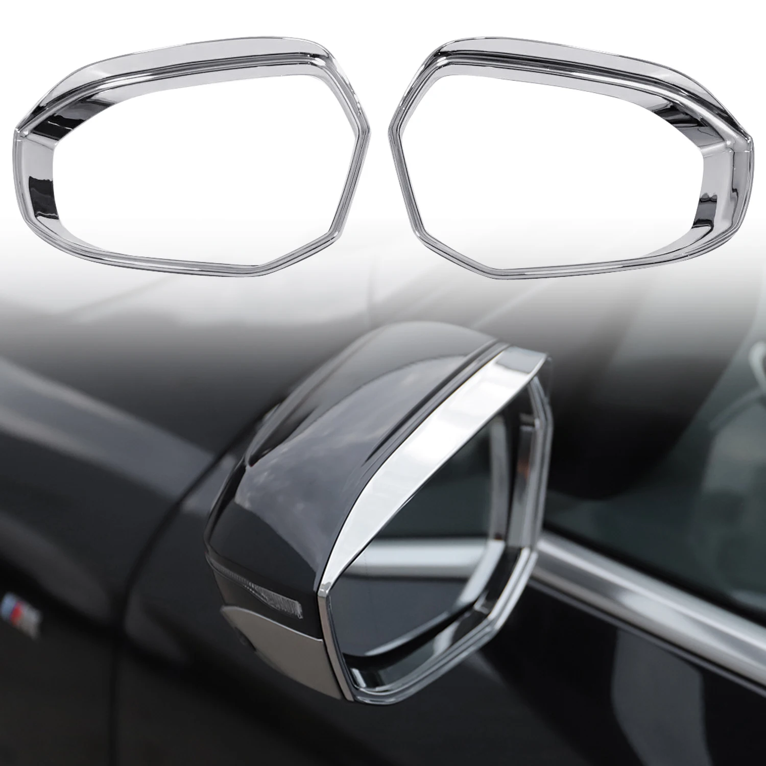 Only Fit For LHD! For BMW X3 (G45) 2024 2025 Car Accessories ABS Rearview Mirror Eyebrow Shield Cover 2pcs view 3
