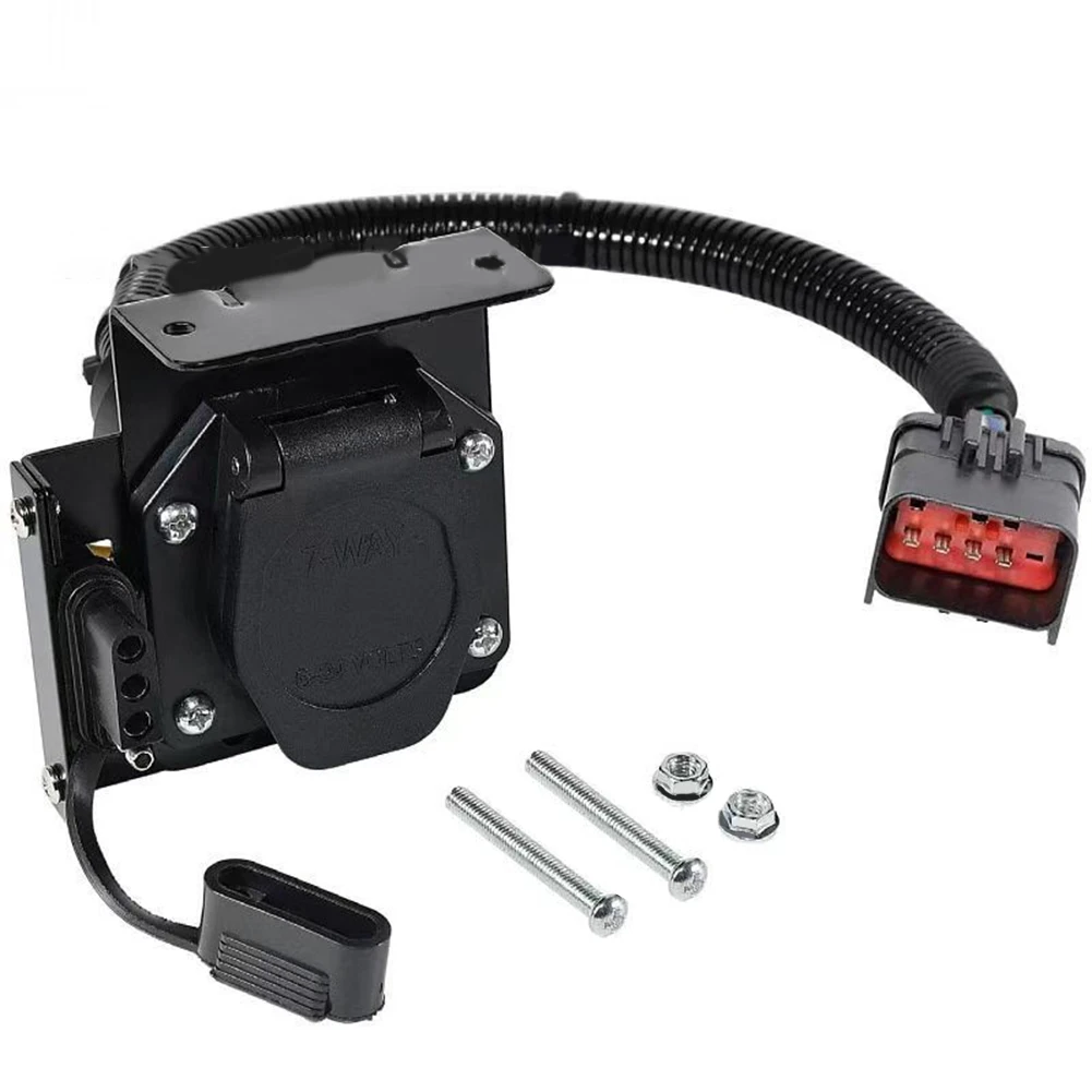 

Разъем для подключения прицепа OEM 7-контактный разъем DIY Подъем для прицепа Черный Заводская 7-полосная совместимость Гибкое подключение