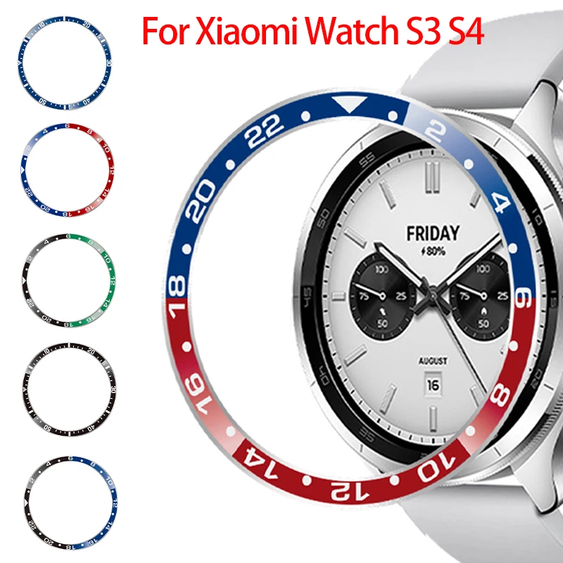 

Стальные кольца безеля для Xiaomi Watch S3/S4, металлический чехол с защитой от царапин, защитные украшения для часов, чехол для Xiaomi Watch S4