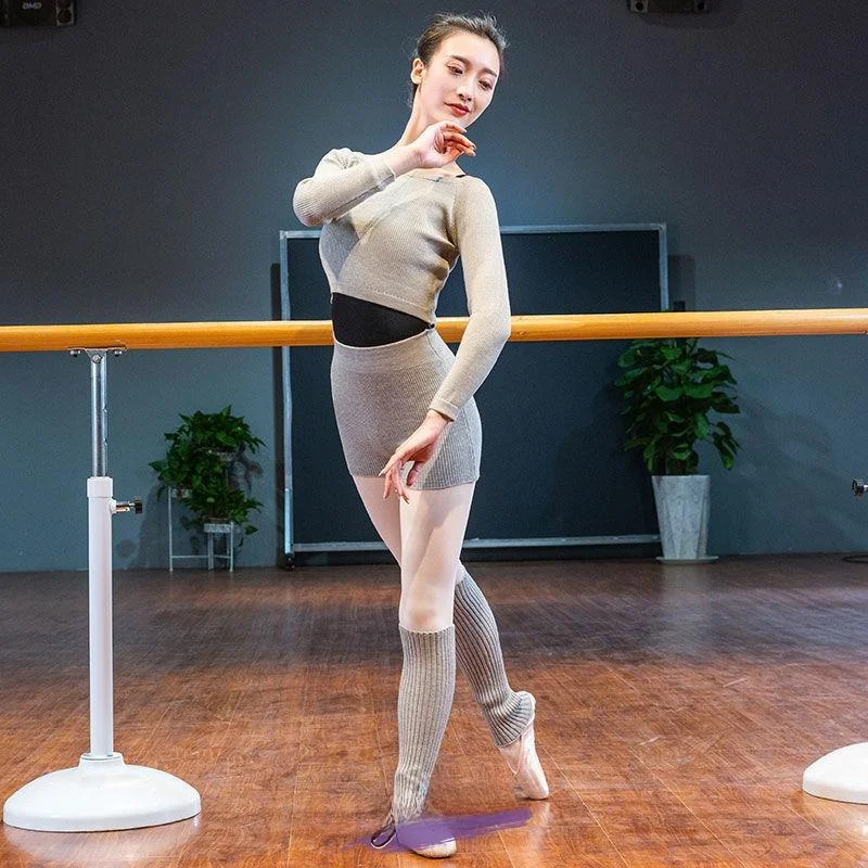 秋冬女性のバレエダンスセーター長袖暖かい練習服子供用アウター大人用トップコート
