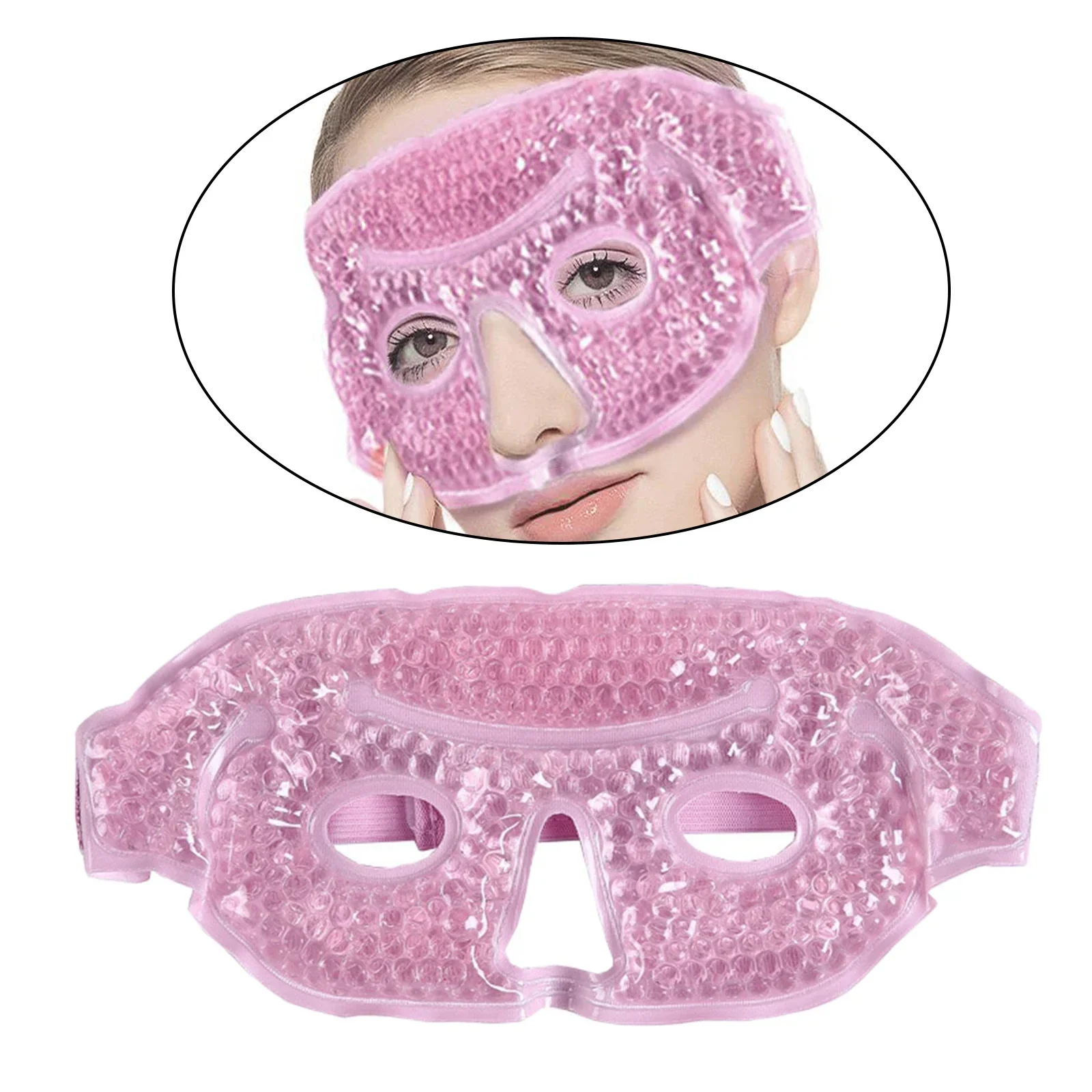 Ice Face / Eye Mask for Woman Man Gel Beads Ice Mask Get Rid of Eyes Spa Wrap Puffiness Cold Face Eye Mask Reusable Gel Mask