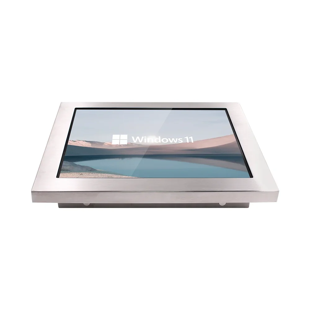 Fanless Industrial All In One Panel PC IP67 Stainless Steel Enclosure Resistive Touch Panel PC