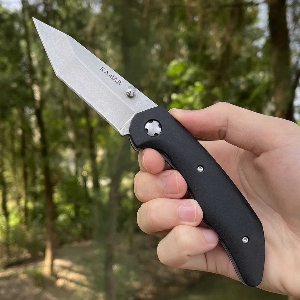 KB Jarosz 7506 pocket knife AUS-8A Steel Stonewashed Tanto Blade  Glass-Filled Nylon Handles Outdoor Hiking tactical EDC Knife