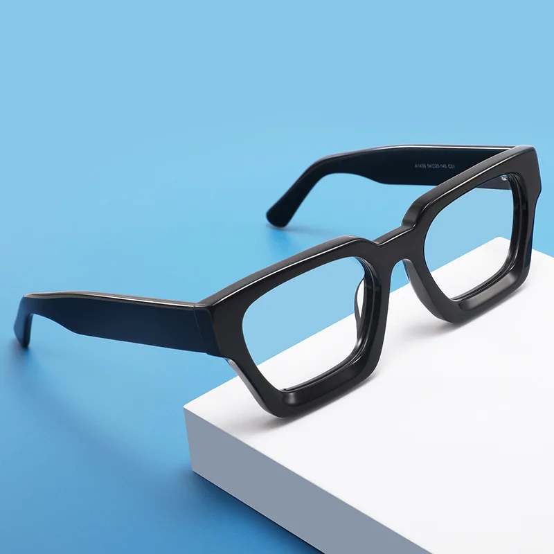 Imagen 5: Lentes Ópticas Cuadradas de Acetato Hechas a Mano BEMORE con Receta Fotocromática, Anti-Luz Azul, Progresivas Multifocales