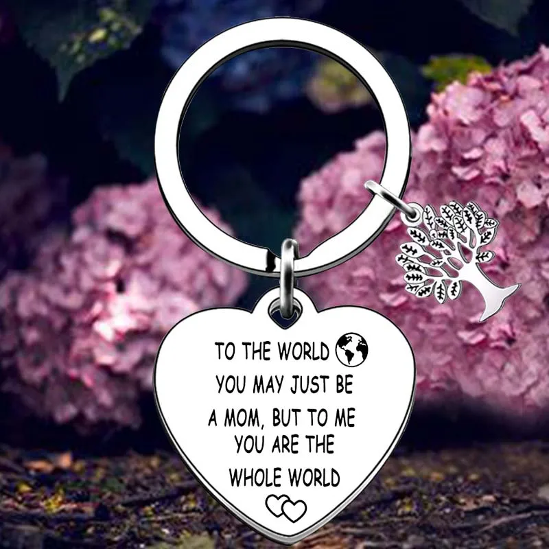 Mother Keychain Mommy Birthday Gift Key Rings To The World You May Just Be A Mom