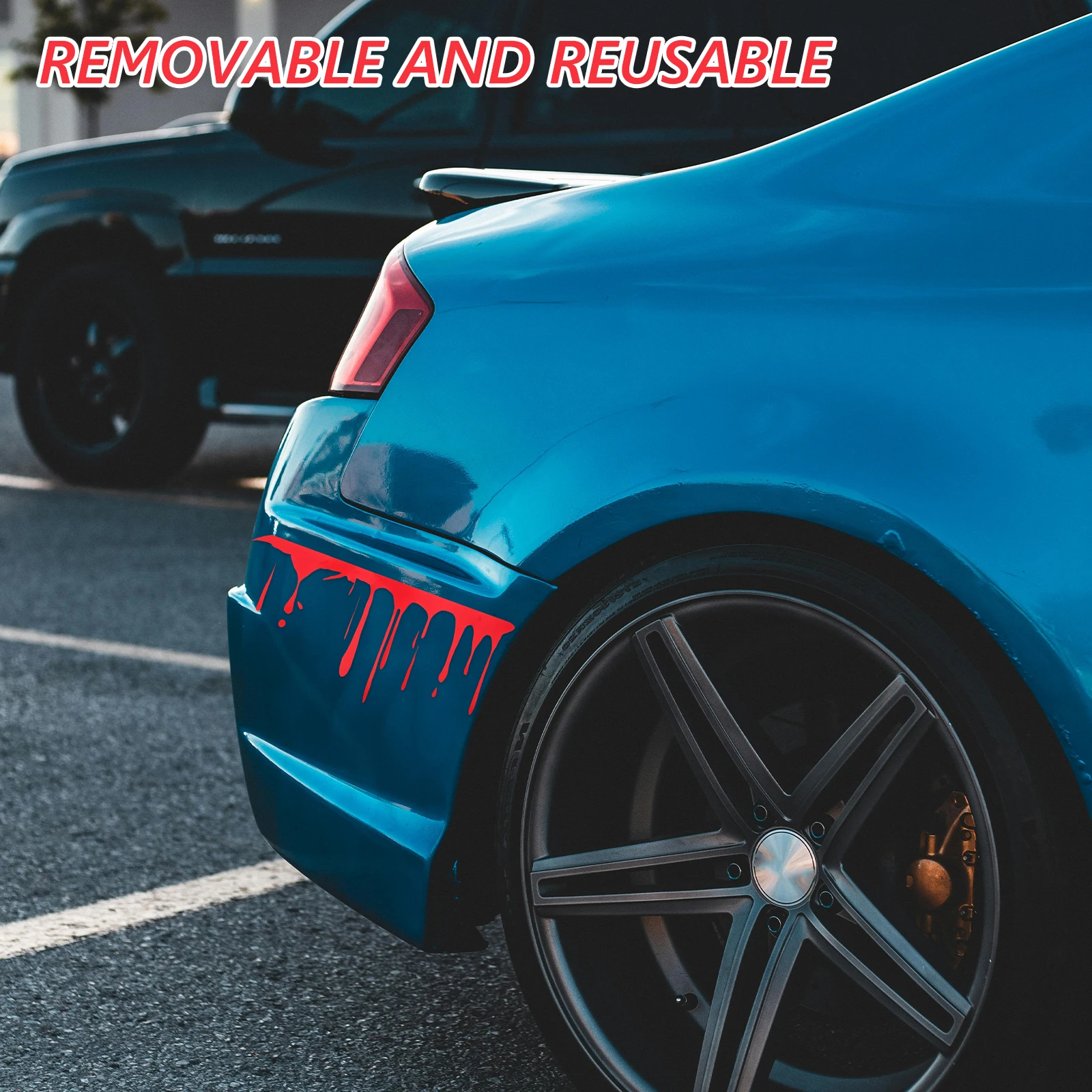 

Bleeding Car Sticker Realistic Dripping Blood Graffiti Pattern Halloween Car Accessories Horror Decorations Vehicle Hood Rear