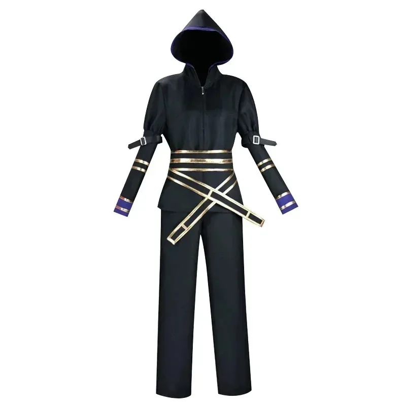 

CyAnime The Eminence in Shadow Cid Kagenou Cosplay Costume Black Windbreaker Uniform Cloak Halloween Makeup Ball Costume