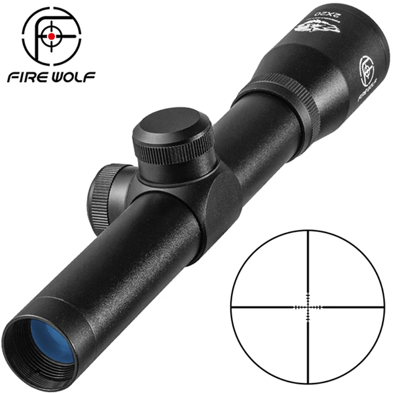 FIRE WOLF 2X20 Scope Rapid Target Acquisition Hunting Rifle Scopes Mil-dot Optical Sight Mobile Size Pocket Scope Sight