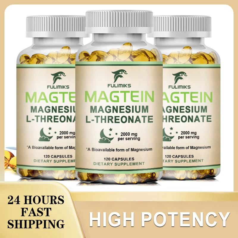 

Капсулы Magtein Magnesium L-Threonate поддерживает фокус, память и обучение здоровье мозга поддерживает качество сна — 120 капсул