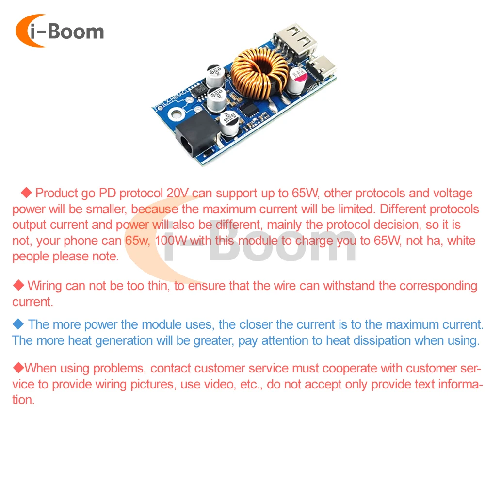 DC 12V - 96V 65W High Voltage Buck Module PD/QC2.0 3.0 Etc Supports Multiple Fast Charging Protocols Major Cell Phone Brands