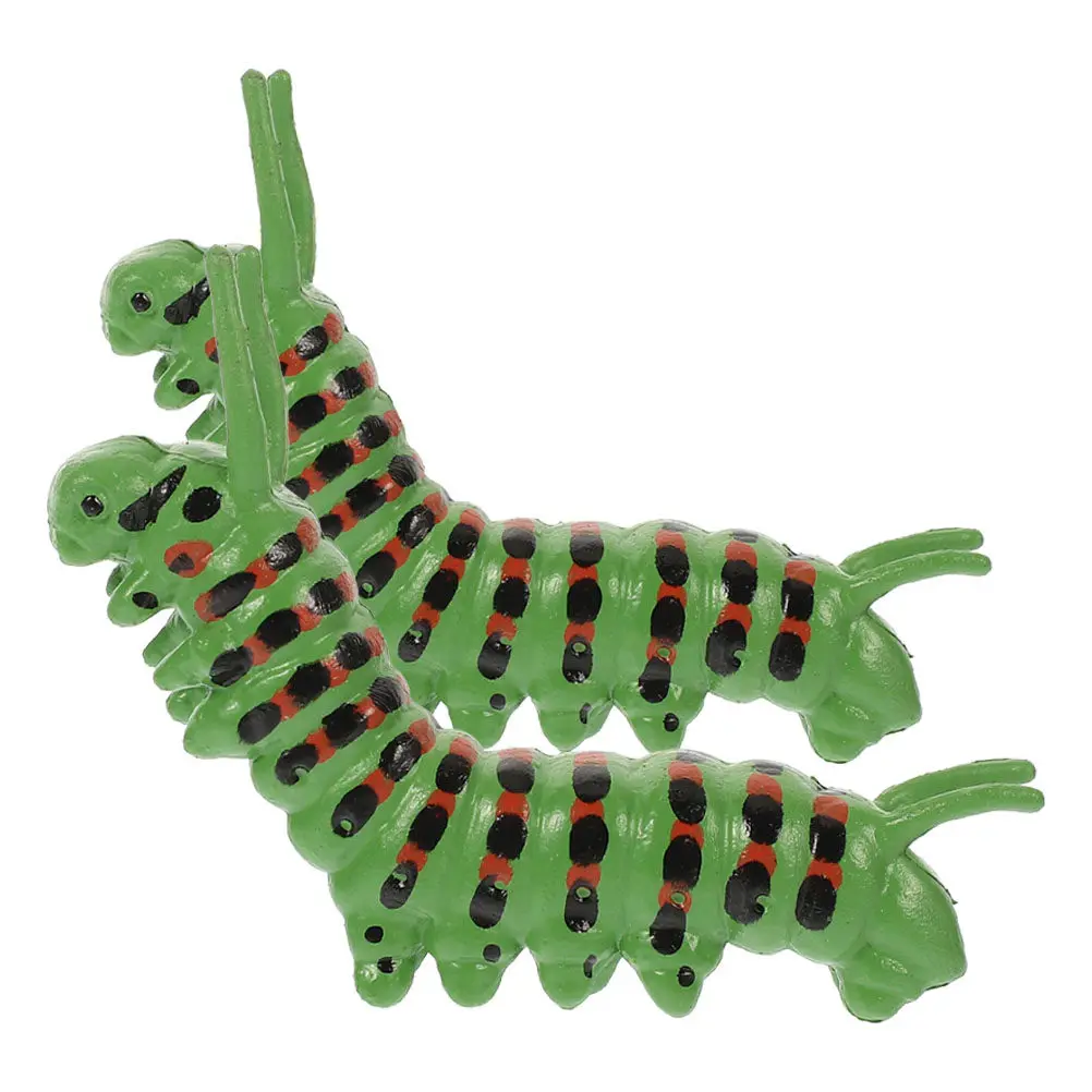 

2Pcs Realistic Caterpillar Simulation Plastic Decor for Garden Bedroom Halloween Prank Trick Joke Props Artificial Lifelike