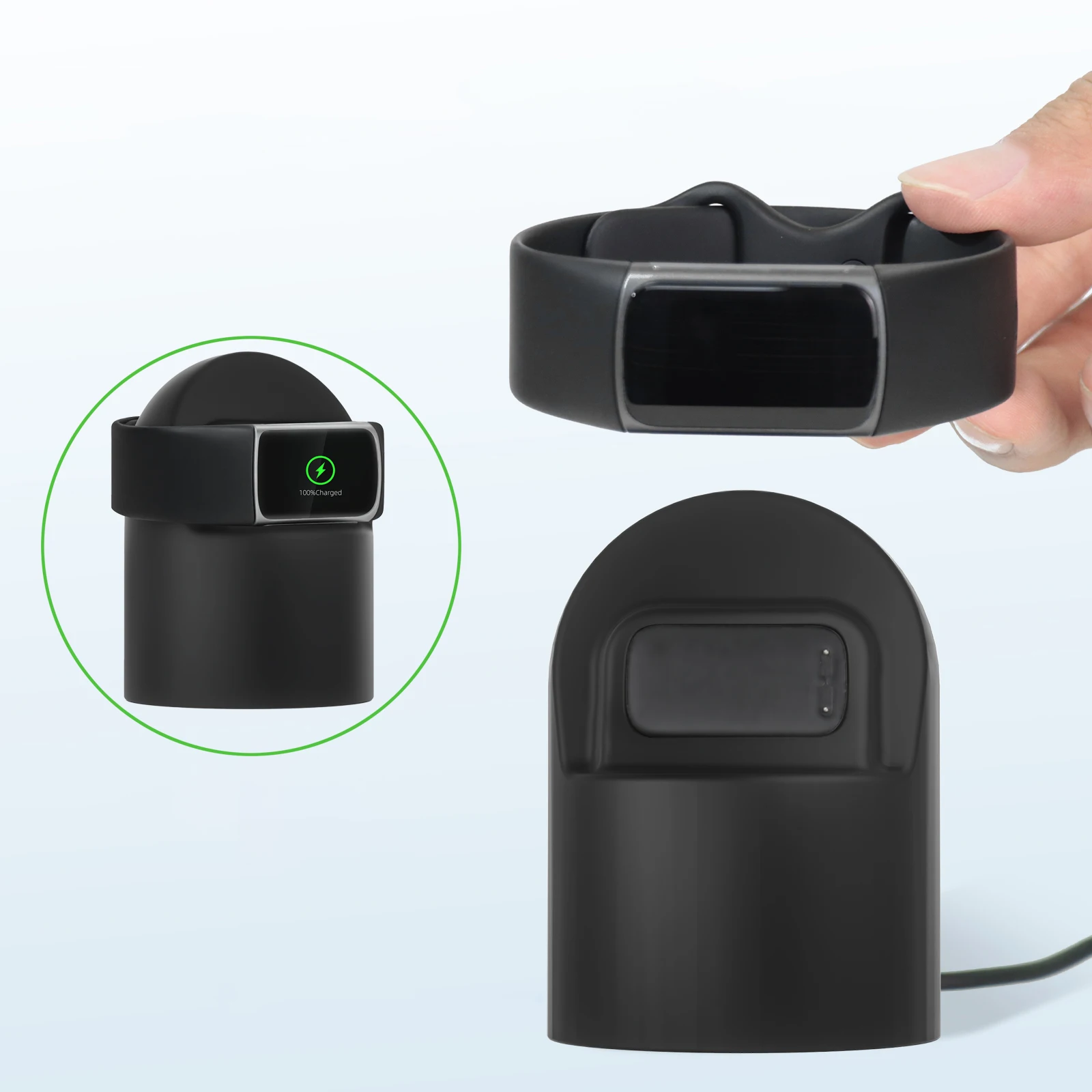 

Силиконовая подставка для зарядного устройства для Fitbit Charge 6 Charge 5 Luxe Make Charging Way, удобная компактная сменная док-станция для зарядного устройства