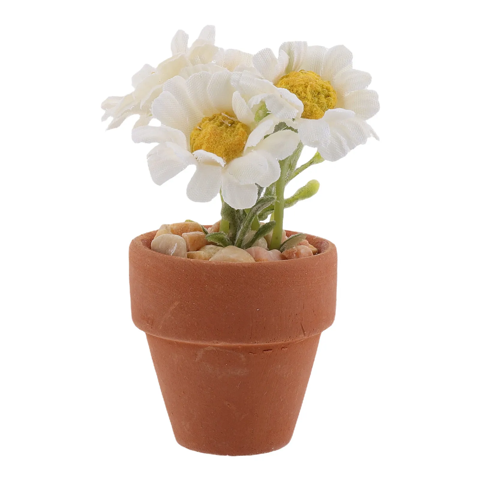 

Mini Potted Daisy Bonsai Lifelike Simulation Spring Decoration Photography Prop Office Desk Bookshelf Dollhouse Accessories