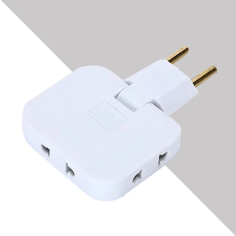 1PCS European standard converter socket 180 degree rotatable plug USB plug European standard converter socket