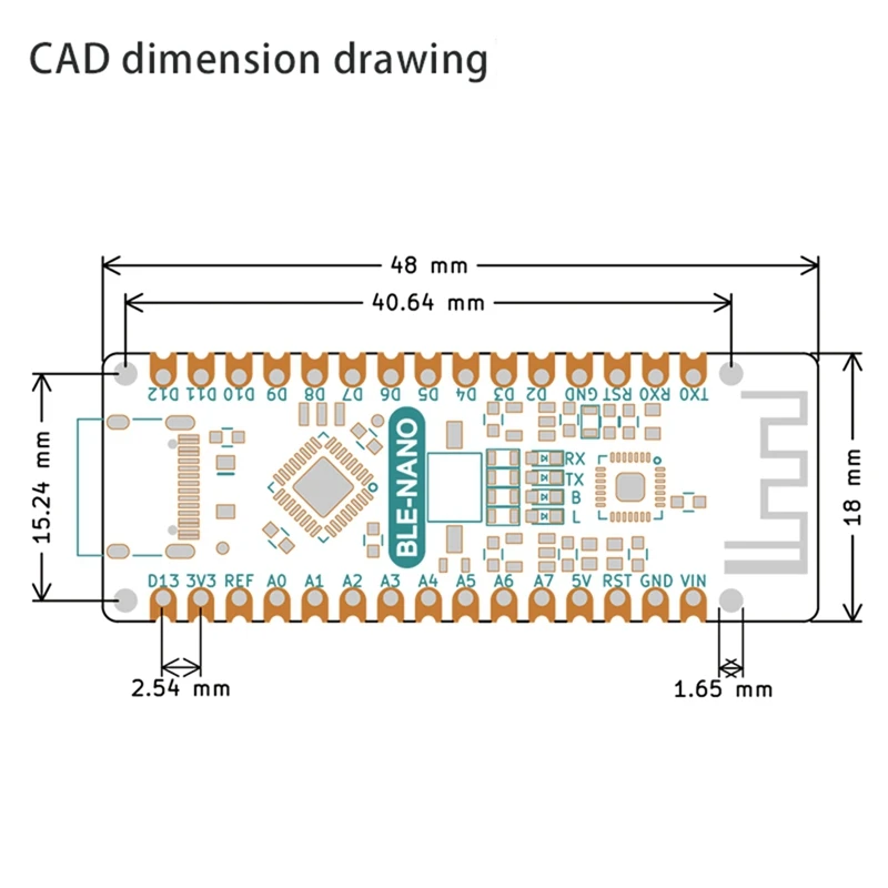 Suitable For Arduino Nano Upgrade/Integrated CC2540 BLE Bluetooth 4.2/Ble Nano Motherboard Interface Type-C