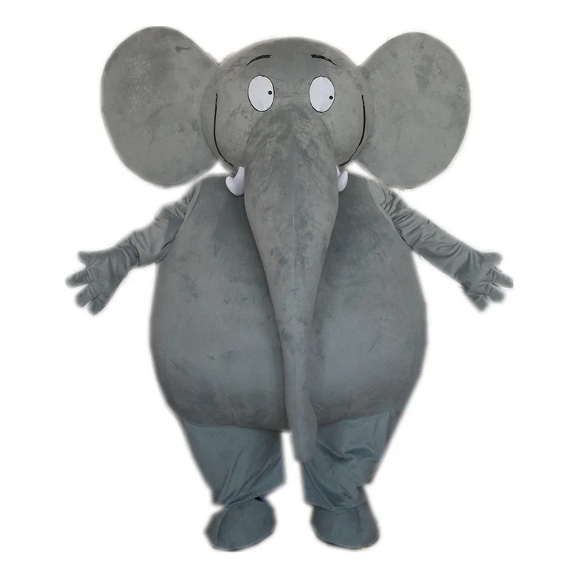 

100% in kind shooting grey elephant mascot costume with clear visual adult unisex giant grey elephant mascot costume