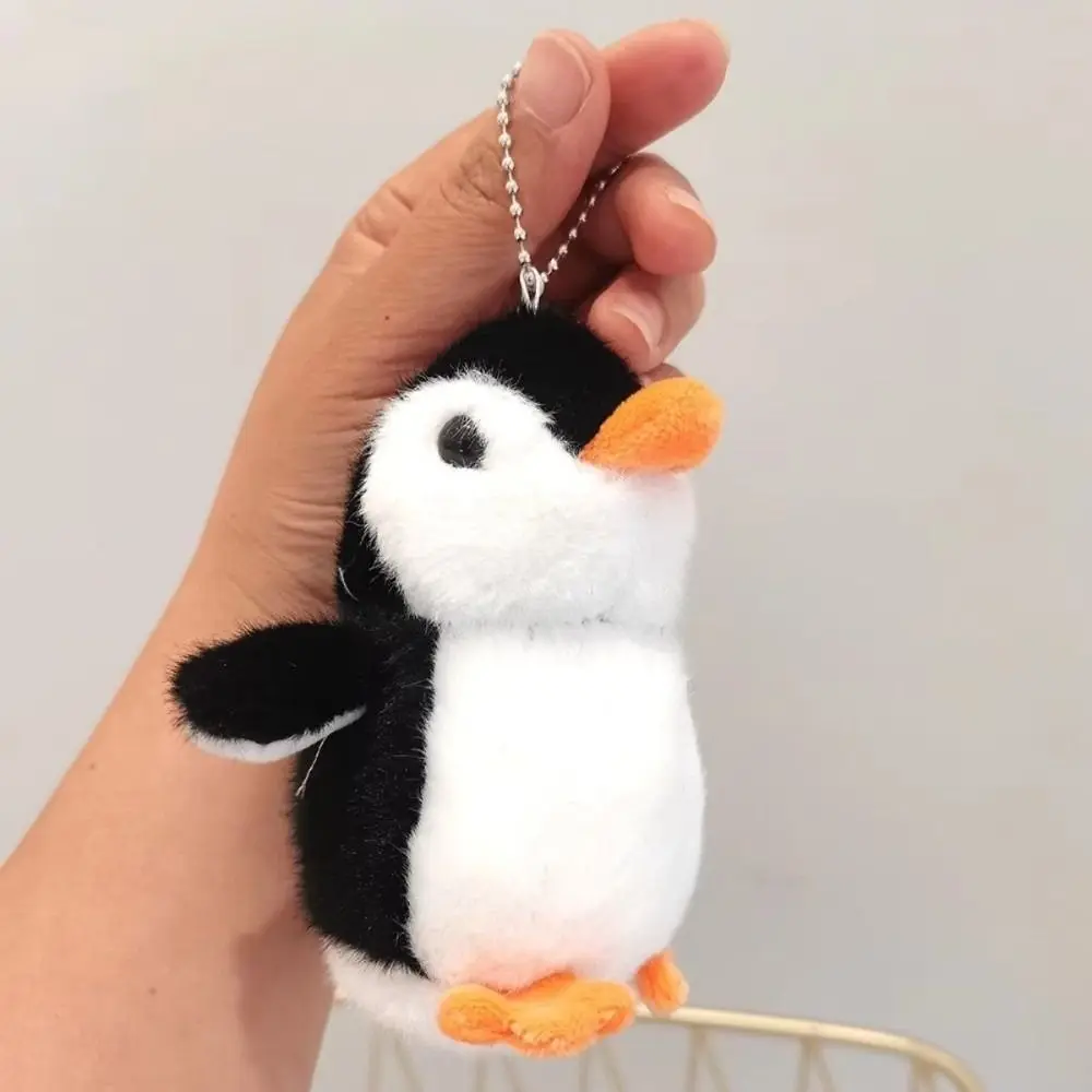 

Cartoon Soft Stuffed Toy Keychains Kawaii Car Keyrings Penguin Doll Plush Bag Charms Pendant Accessories Girls Gift