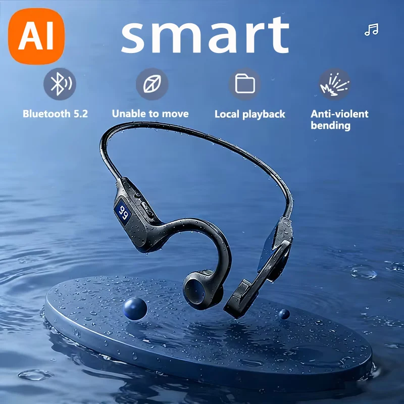 

Новые Bluetooth-наушники с воздушной проводимостью V5.3, с поддержкой карт памяти, цифровым дисплеем, креплением на ухо, подходят для занятий спортом.
