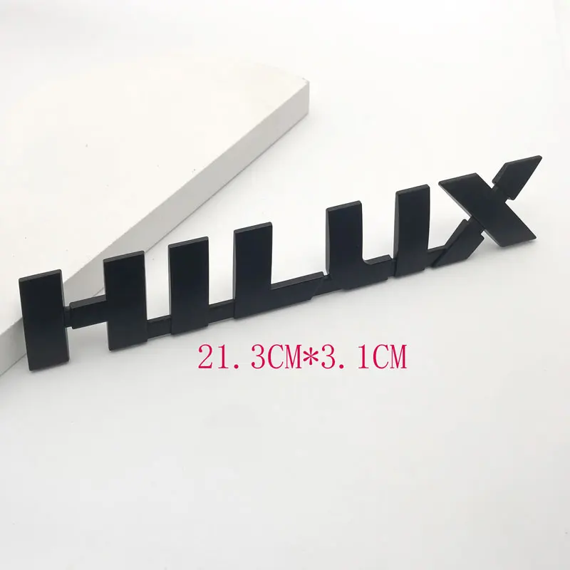 Pegatina de letras de coche con logotipo HILUX de plástico ABS 3D, calcomanía de maletero, emblema de insignia, accesorios de estilo de coche para Toyota HILUX