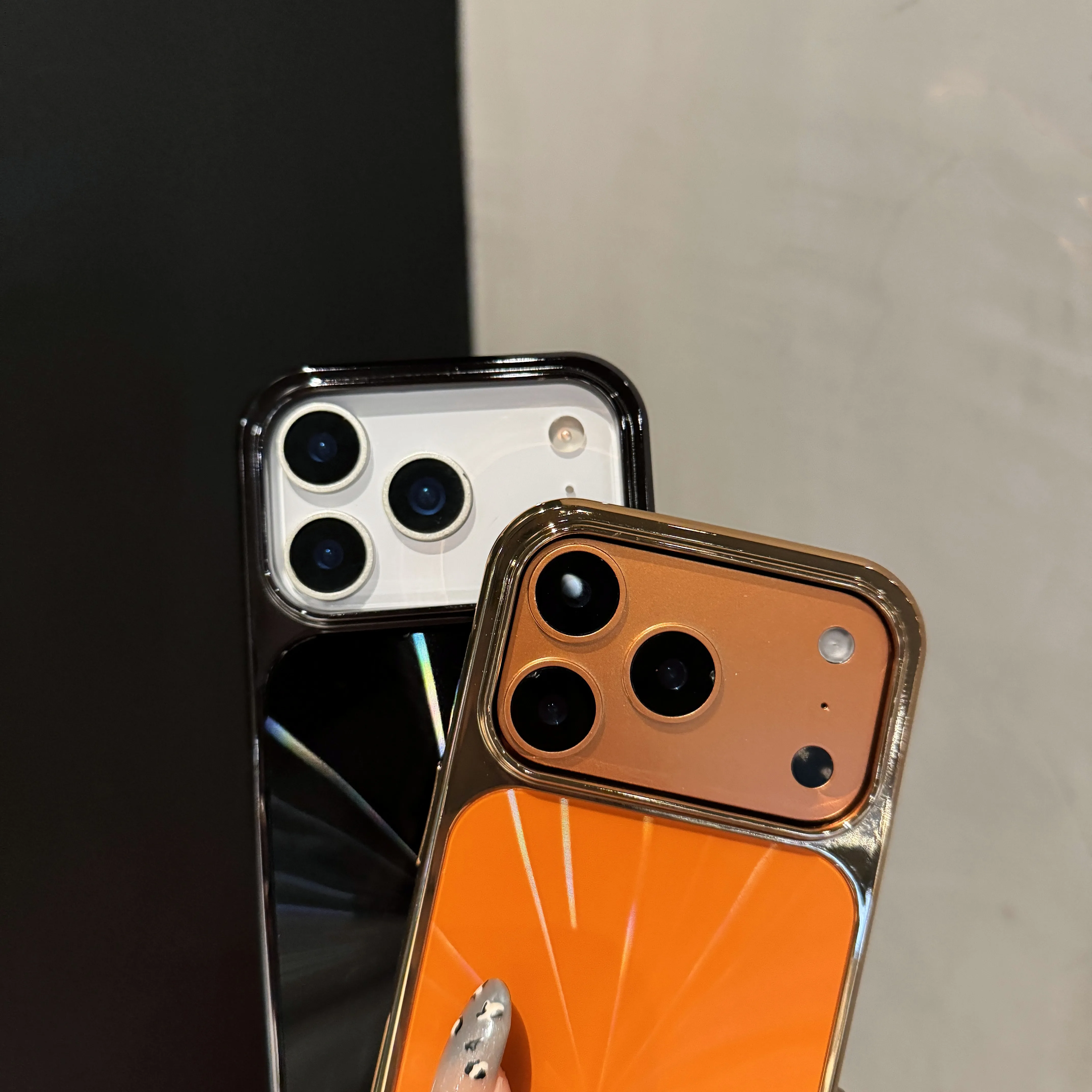 Luxury Electroplated Large Windows Hole CDW Phone case for iPhone 17 Air 16 15 14 Plus 13 12 ProMax Shockproof Bumper Back Cover