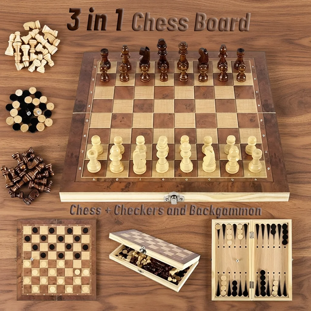 Juegos de mesa de fiesta 3 en 1, dados, ajedrez, tablero de Backgammon, entretenimiento, juegos de viaje, damas, ajedrez