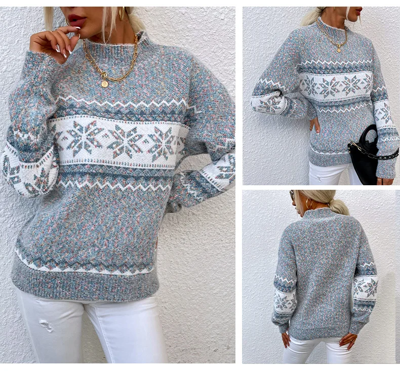2025 Women's Turtleneck Knit Sweater Loose Fit Warm Winter Pullover Casual Chic Style For Comfort Commuting Streetwear Tops