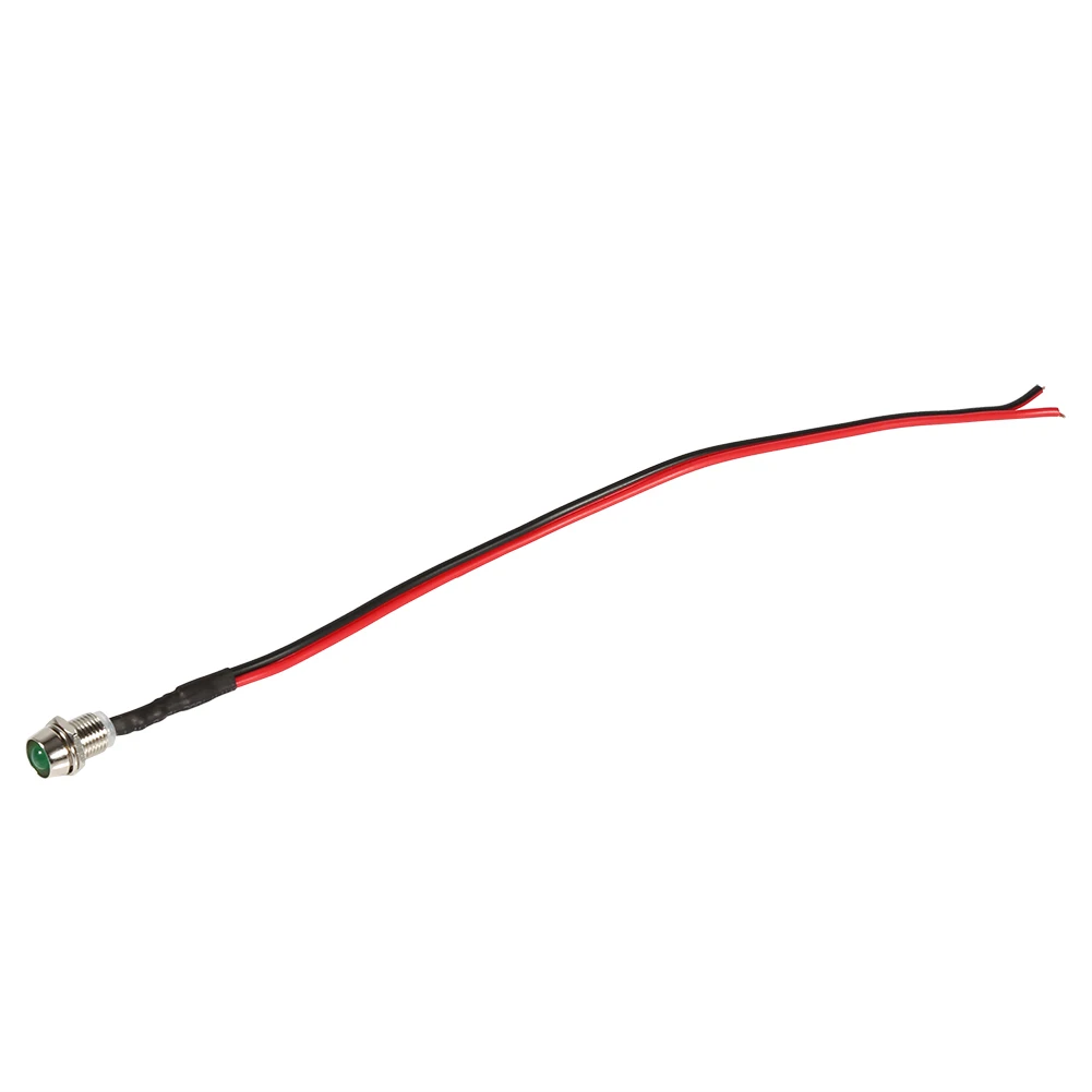 4 Pcs 12v DC 8mm LED Panel Pilot Light Dash Warning Light Bulbs Indicator Lamp Car Van For Universal Cars Van Trucks