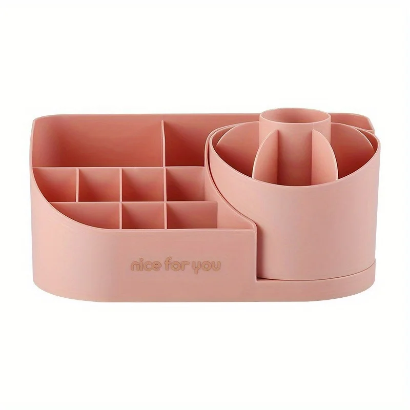 1pc Makeup Brush Cleaning Box Beauty Egg Cleaning Artifact Set, Multi-grid Cosmetics Storage Box, Desktop Skincare