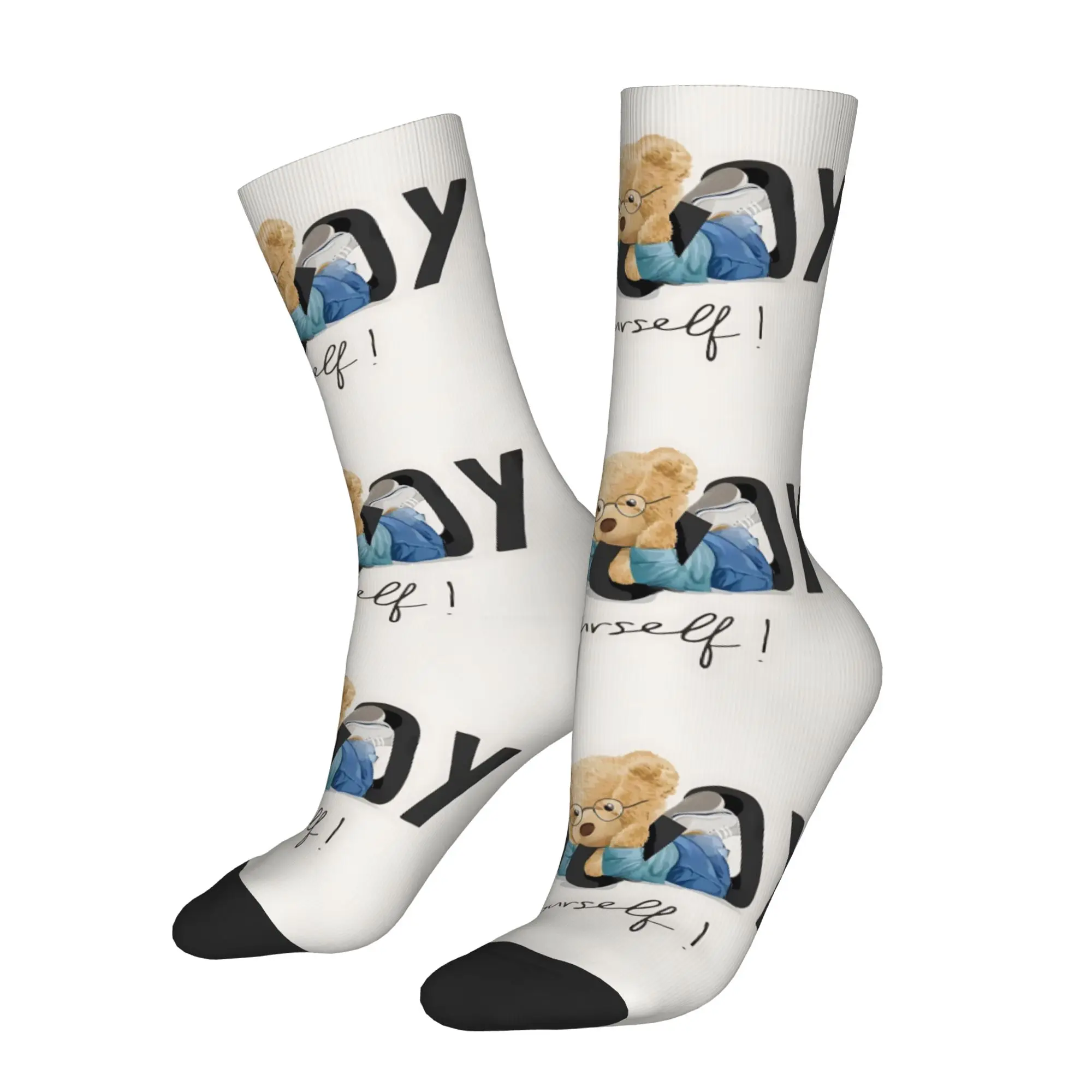 

Running Socks Retro Cool Bear Graphic Desgin Crazy Men's Socks Unisex customized items Pattern Printed Sock