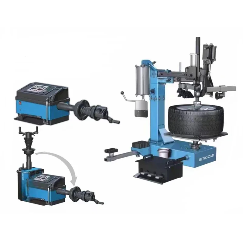 Pneumatic Mobile Tyre Changer and 12V Wheel Balance Machine for Road Service Movable Tire Mounting Tire Repair Machine