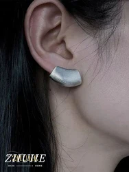 ZHUHE Brushed Pinna Earrings Cyberpunk Style For Women And Men Jewelry Accessories Party Gifts