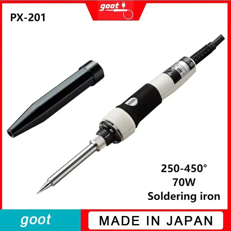 Паяльник GOOT PX-201 с контролем температуры 250-450 ° C по Цельсию керамический нагревательный сердечник Япония паяльные ручные инструменты